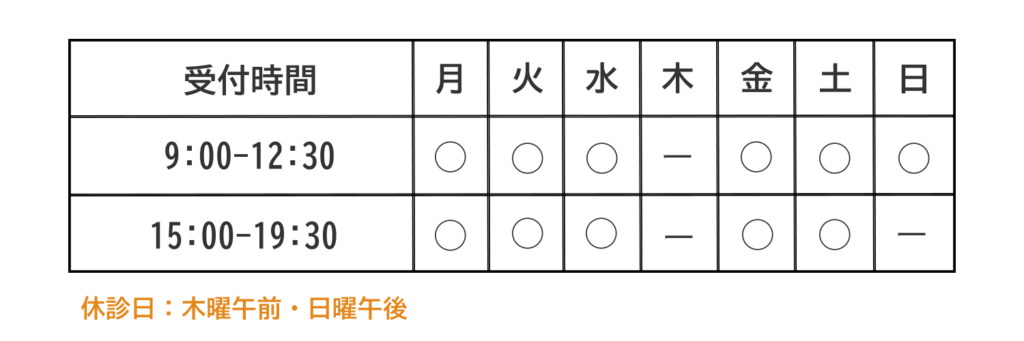 たいよう接骨院診療時間